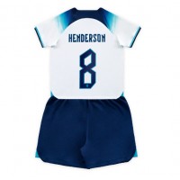 Koszulka piłkarska Anglia Jordan Henderson #8 Strój Domowy dla dzieci MŚ 2022 tanio Krótki Rękaw (+ Krótkie spodenki)